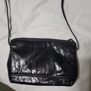 BG Street Black Eel Crossbody/ Shoulder Bag